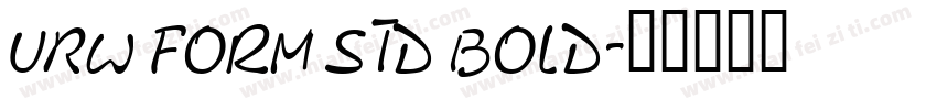 URW Form Std Bold字体转换